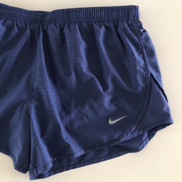 Nike Dri-Fit Print Pattern Running Shorts w/ Liner + Drawstring Waist Blue Sz M - Picture 3 of 10